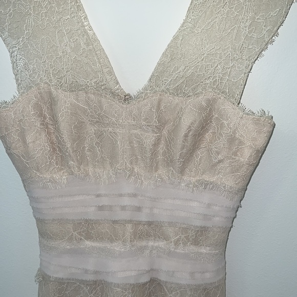Bcbg maxazria 0 Xs beige lace bodycon tea dress bodycon party sexy - Picture 4 of 8